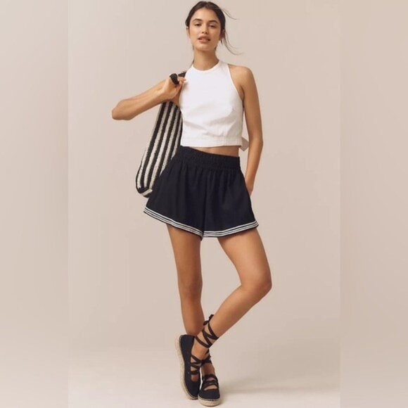 NWT Size XL - The Somerset Striped Trim Linen Cotton Shorts (NWT US$ 98) - Picture 8 of 16